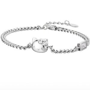 Silver Cat Charm Bracelet